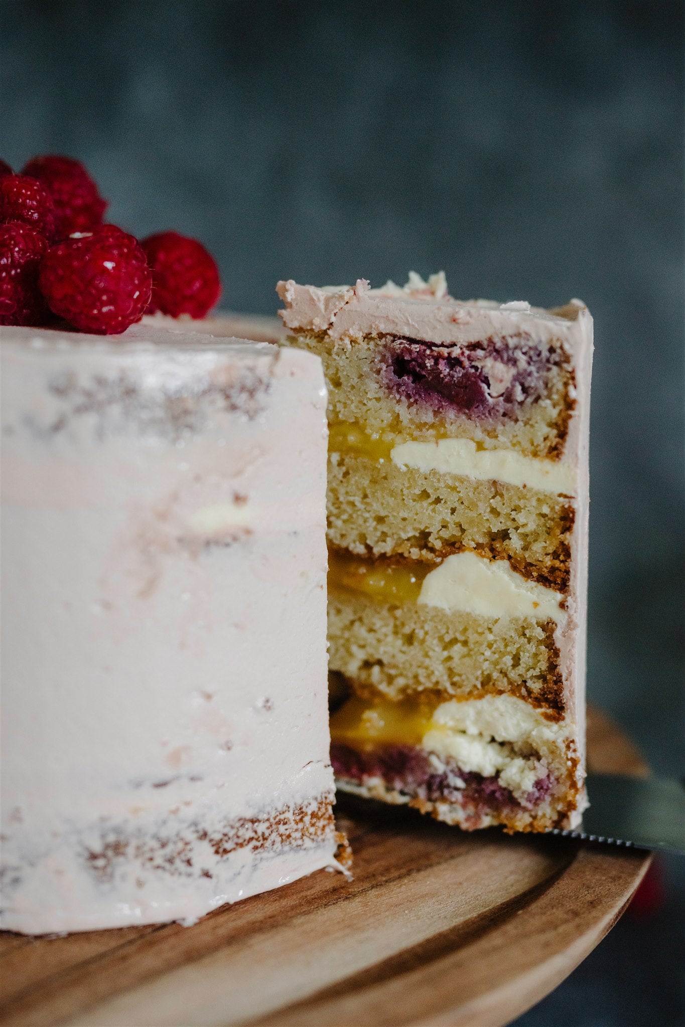 Lemon, Raspberry & Almond Cake